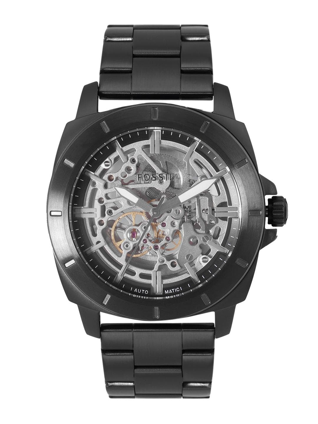 Buy Fossil Men Silver Toned Privateer Sport Skeleton Automatic Motion Powered Watch BQ2427 - - Accessories for Men