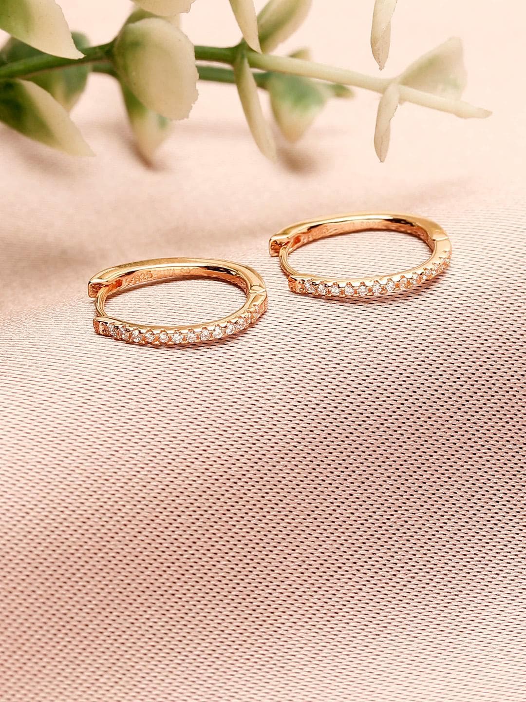 Buy GIVA 925 Sterling Silver Rose Gold Plated Shining Hoop Earrings - - Accessories for Women