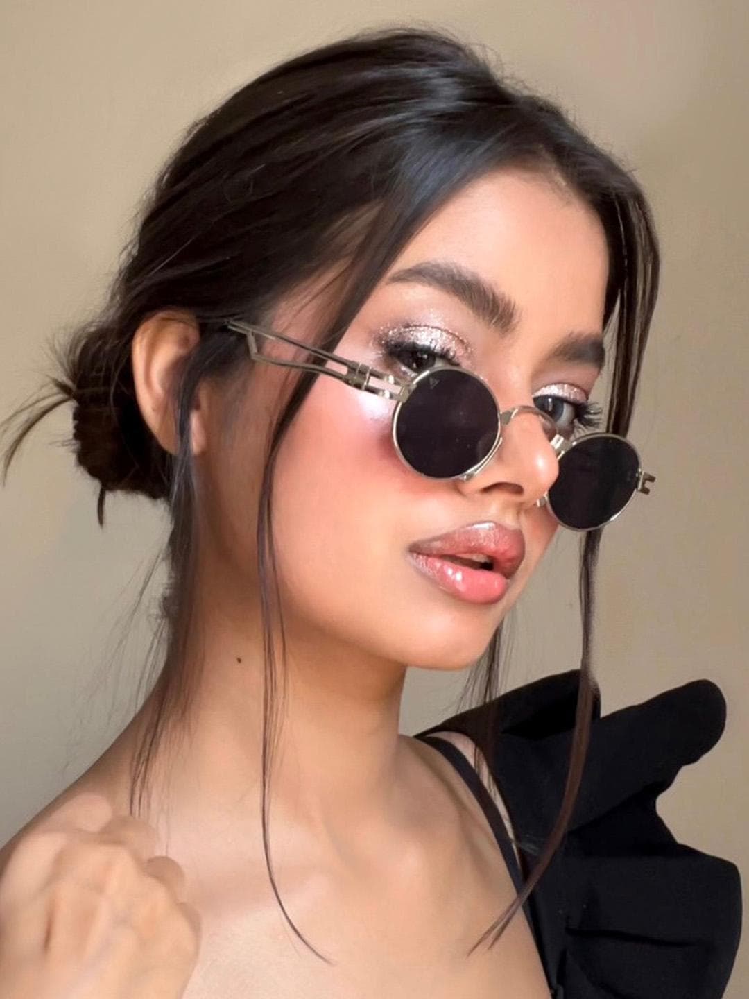 Buy Voyage Unisex Black Lens & Silver Toned Oval Sunglasses With UV Protected Lens - - Accessories for Unisex