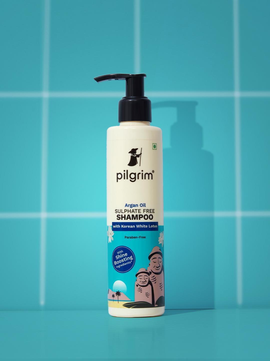 Buy Pilgrim Sulfate Free Shampoo With Argan Oil, Camellia & White Lotus For Dry & Frizzy Hair - - Personal Care for Unisex