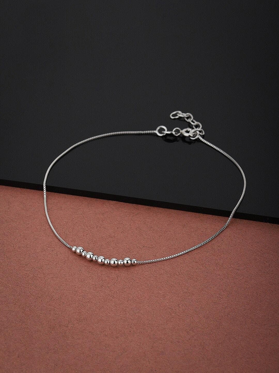 Buy VANBELLE 925 Sterling Silver Rhodium Plated Anklet - - Accessories for Women