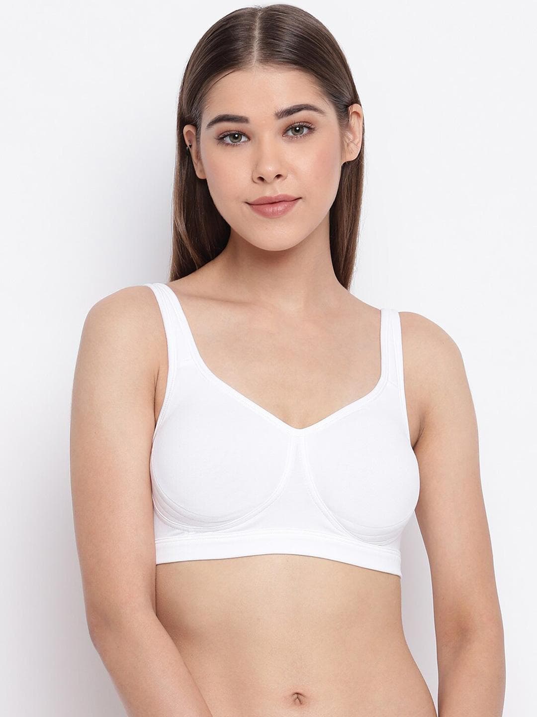 Buy Enamor Non Padded Wireless Full Coverage Fab Cool Side Support Shaper Cotton Everyday Bra - - Apparel for Women