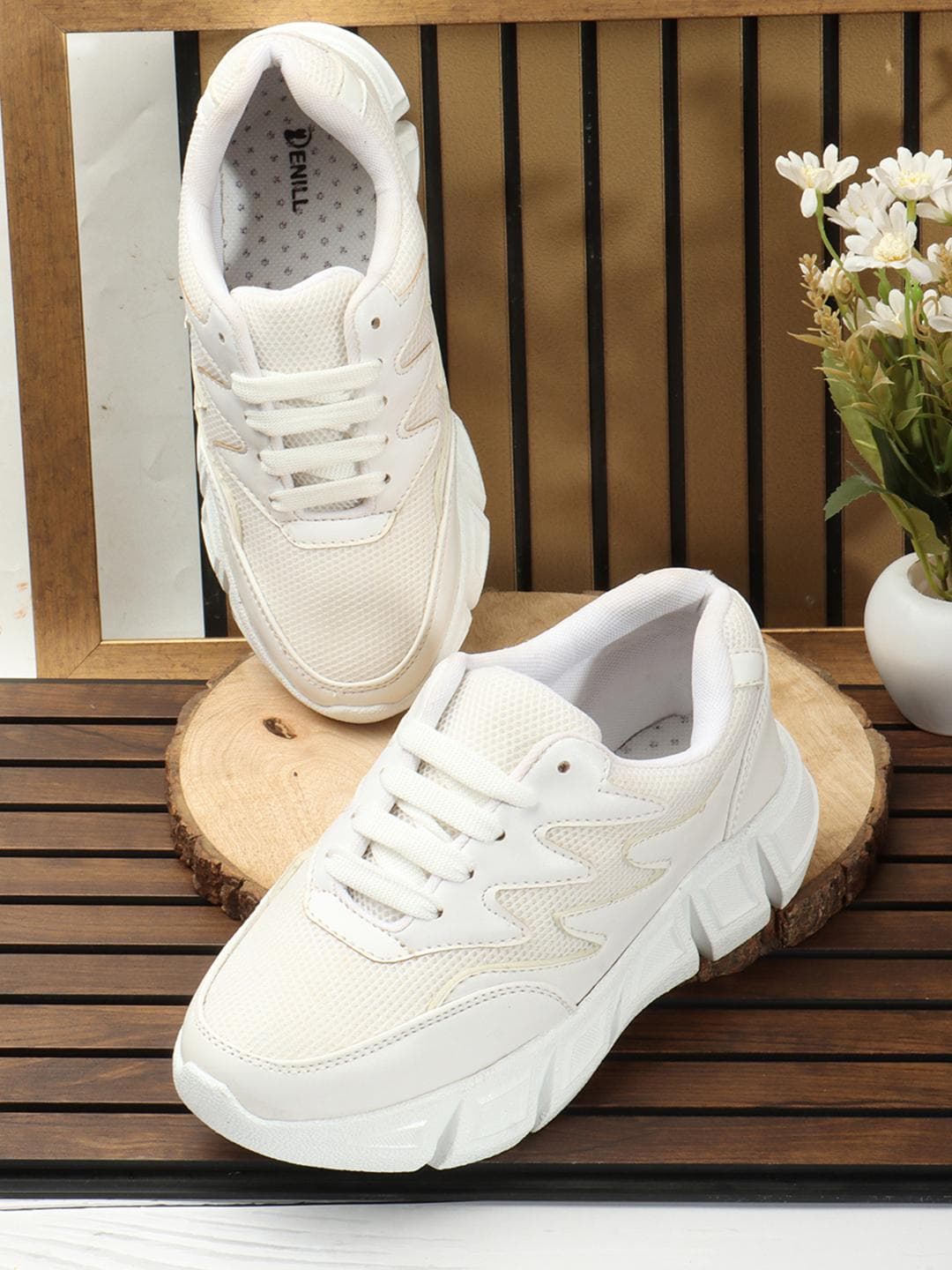 Buy Denill Women White Solid Running Shoes - - Footwear for Women