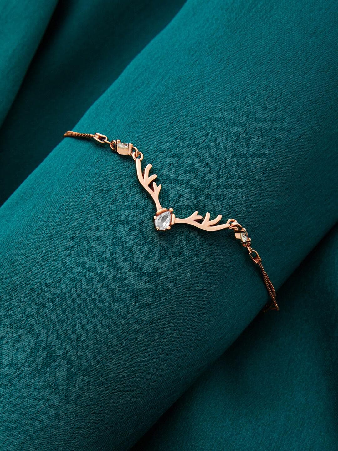 Buy GIVA 925 Silver Rose Gold Deer Bracelet - - Accessories for Women