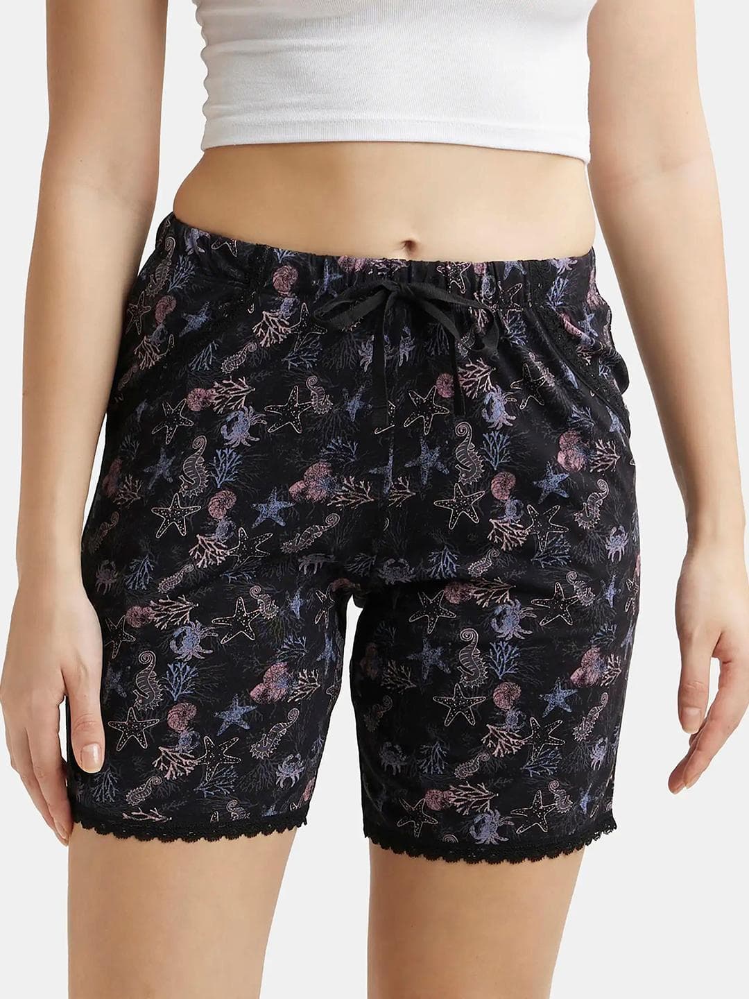 Jockey Printed Micro Modal Cotton Relaxed Fit Shorts -RX10