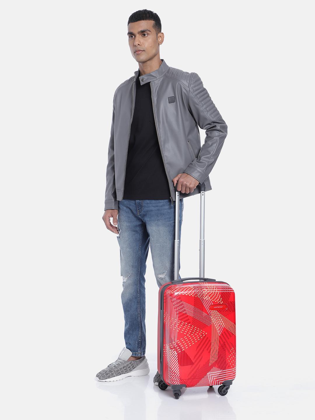 Buy Aristocrat Printed DUAL EDGE Cabin Trolley Suitcase 55 Cm - - Accessories for Unisex