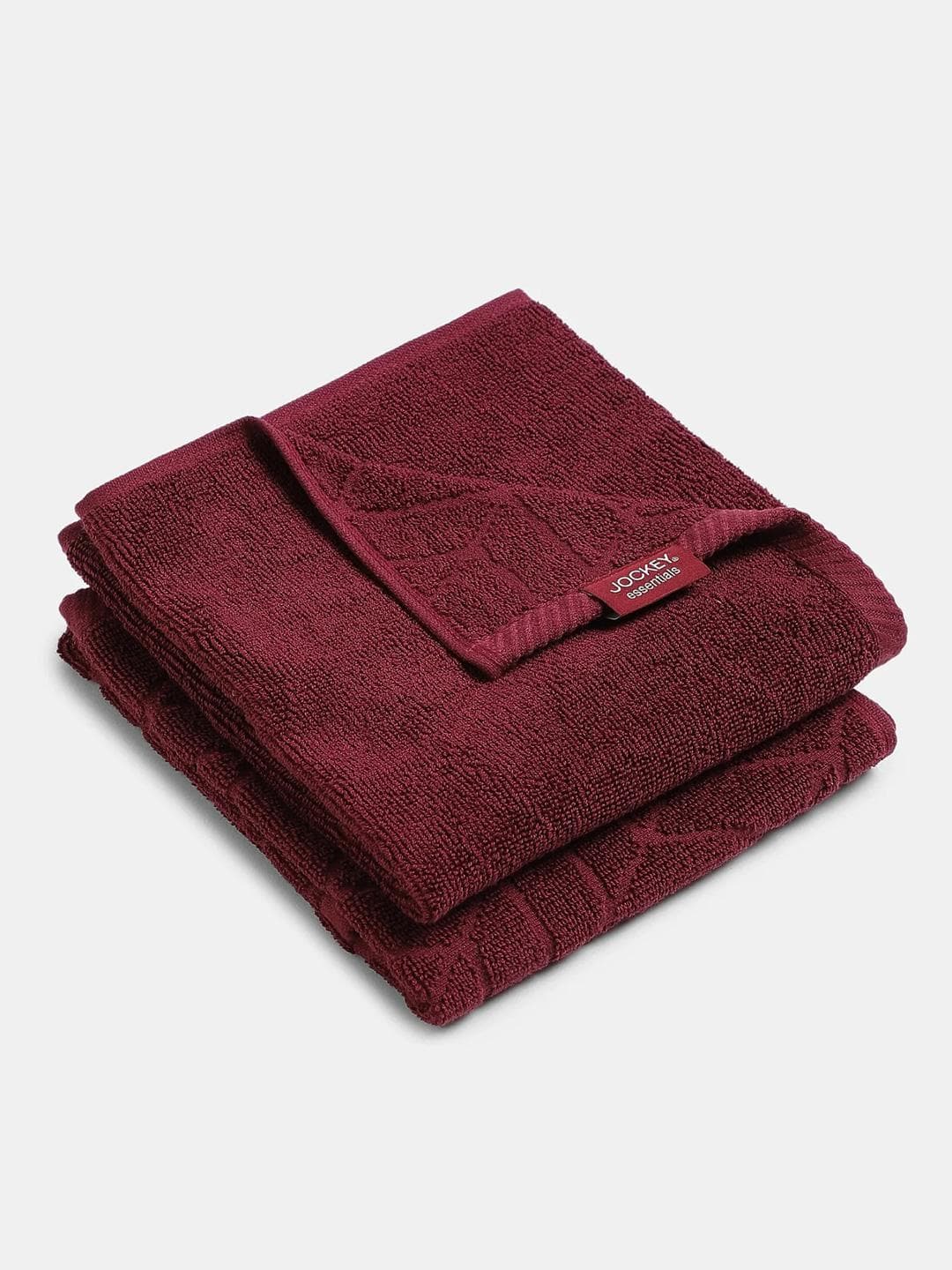 Jockey Pack Of 2 Cotton Terry Ultrasoft and Durable Patterned Hand Towel-T202
