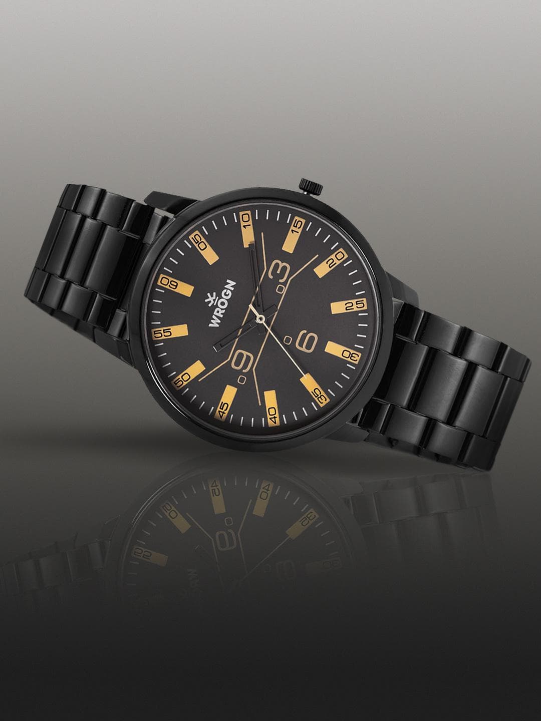 Buy WROGN Men Black Dial & Straps Trend Savy Analogue Watch WRG00041H - - Accessories for Men