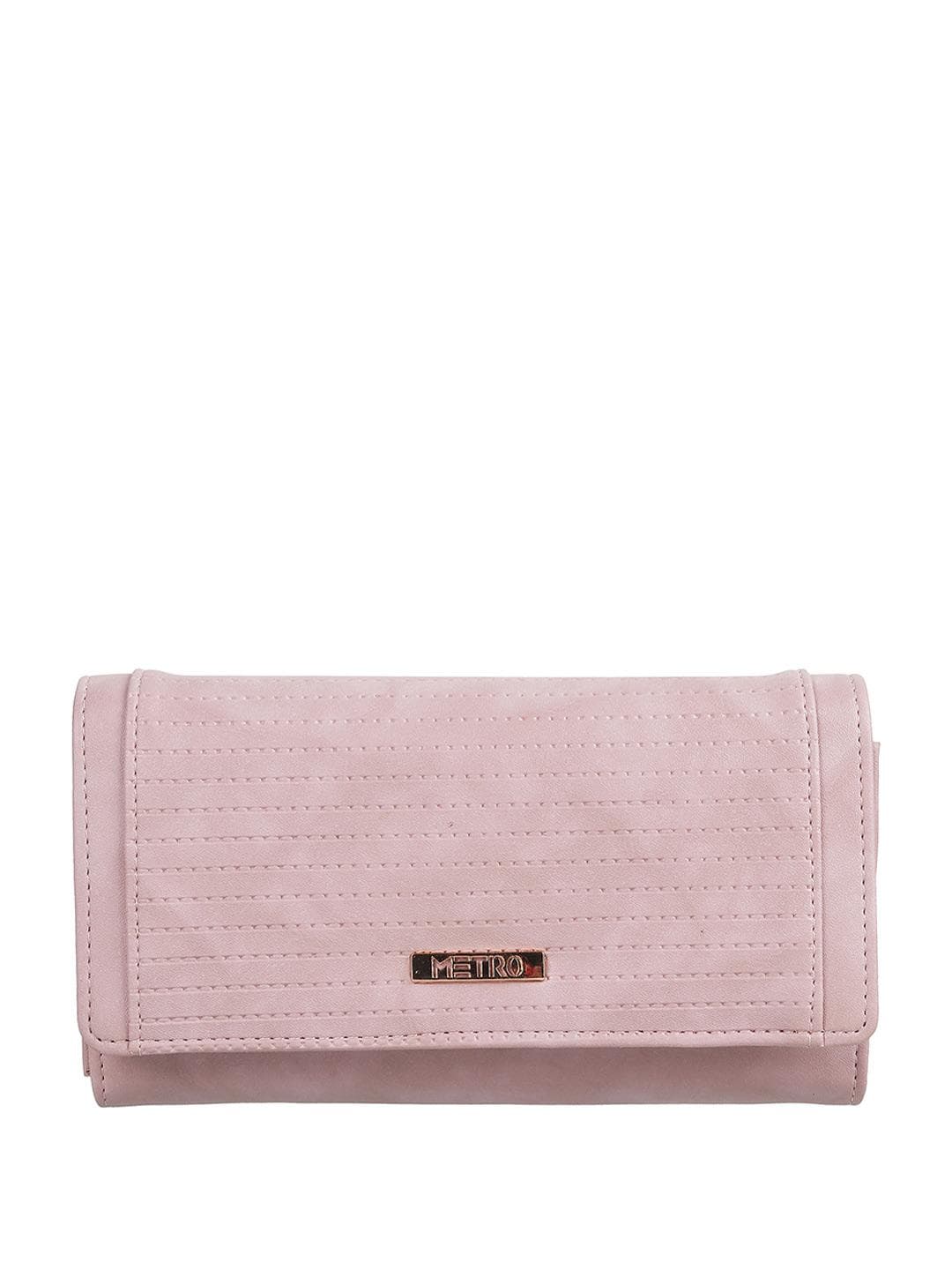 Metro Women Peach-Coloured Purse Clutch