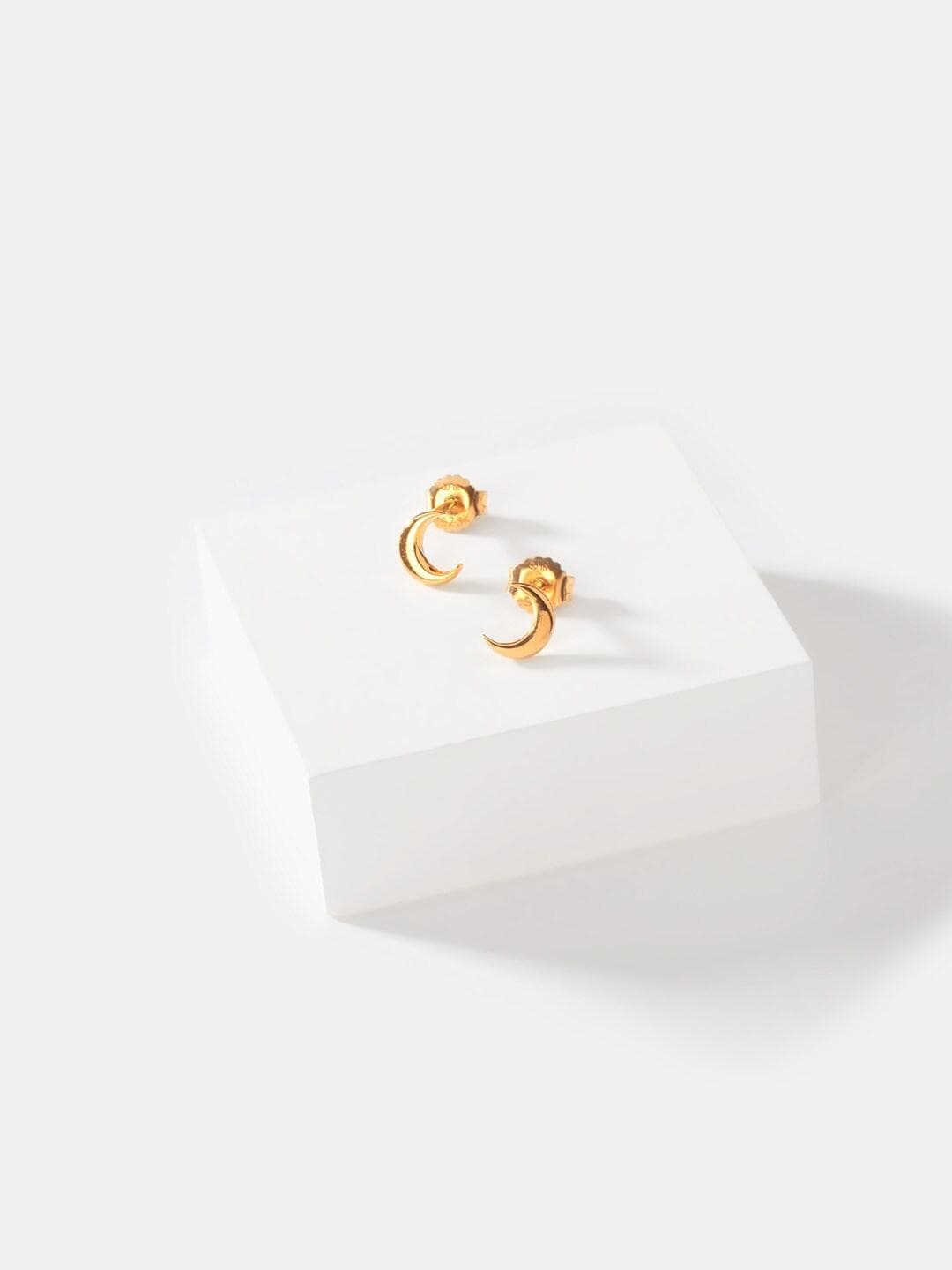 Buy SHAYA Gold Plated 925 Silver Contemporary Studs Earrings - - Accessories for Women