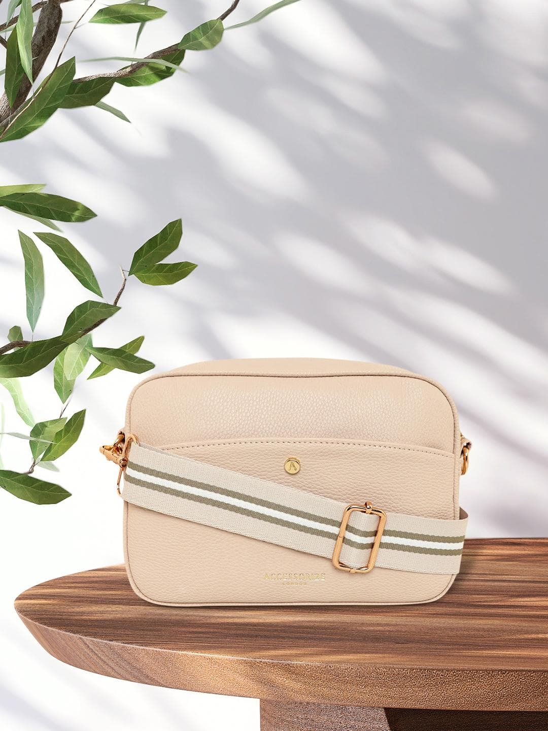 Buy Accessorize London Women Faux Leather Webbing Strap Camera Sling Bag - - Accessories for Women