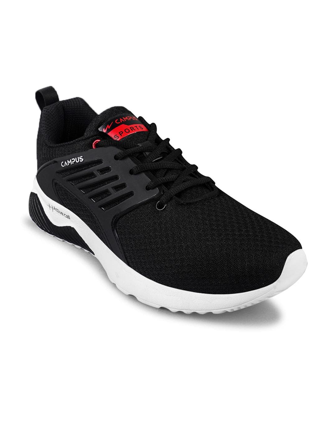 Buy Campus Men Black Mesh Crysta Pro Running Shoes - - Footwear for Men
