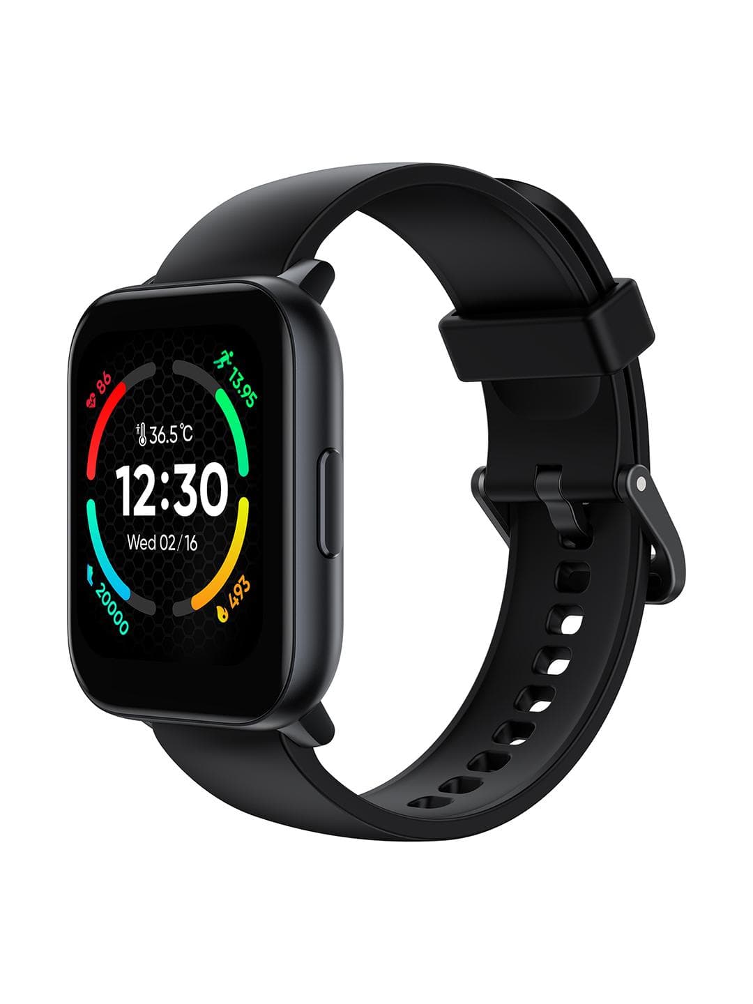 Buy Realme Black Strap TechLife Watch S100 1.69 HD Display With Temperature Sensor Smartwatch - - Accessories for Unisex