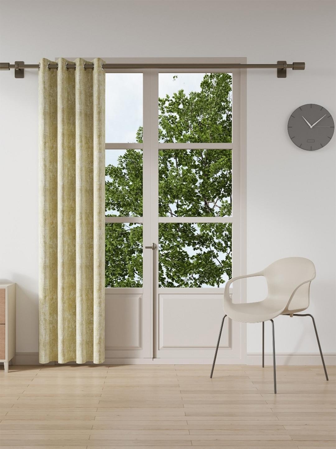 Buy DDecor Beige Room Darkening Door Curtain - - Home for Unisex