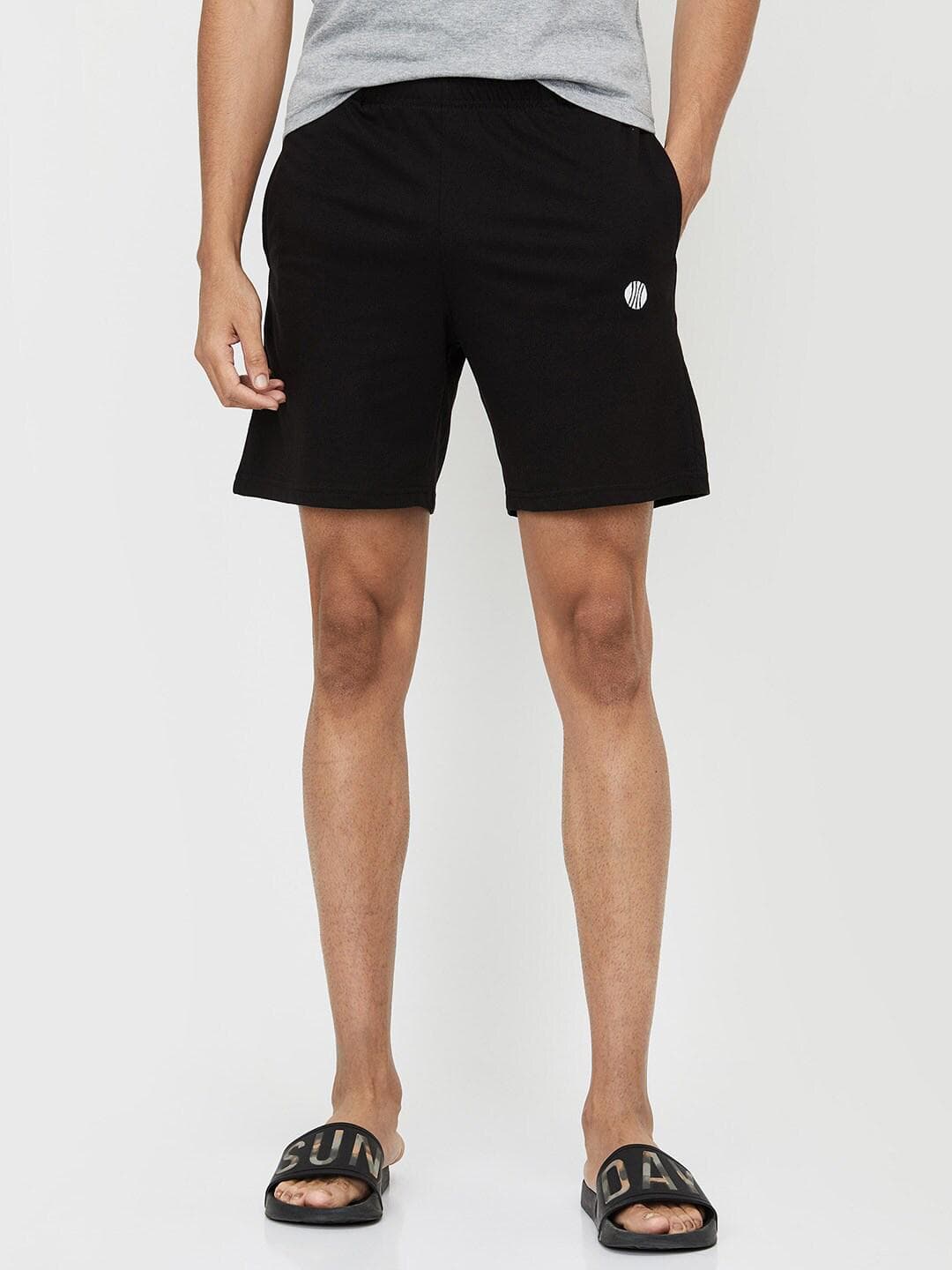 Buy Max Men Black Solid Lounge Shorts - - Apparel for Men
