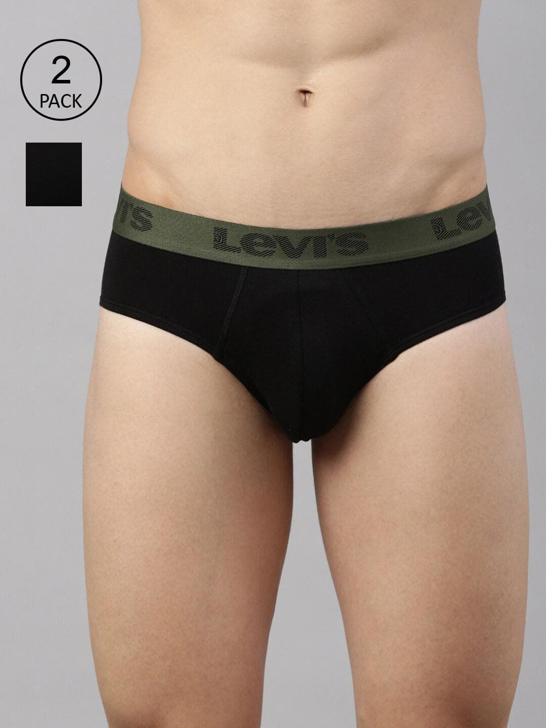 Levis Men Pack of 2 Solid Cotton Active Brief with Ultrasoft Waistband