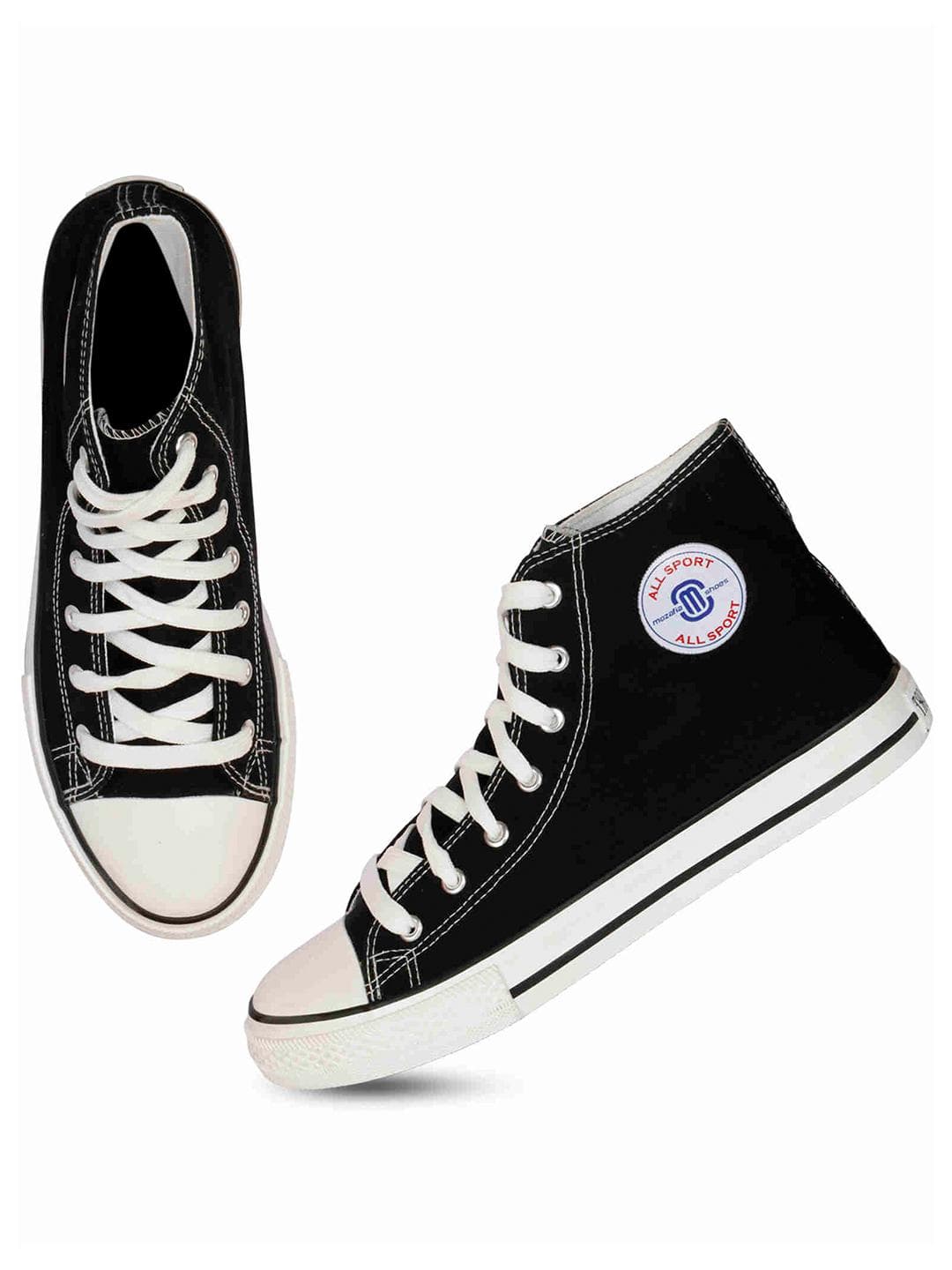 MOZAFIA Women Canvas Lace-up Casual High Top Sneakers