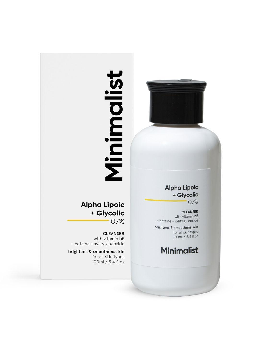 Buy Minimalist 7% ALA & AHA Brightening Face Wash With Vitamin B5 100 Ml - - Personal Care for Unisex