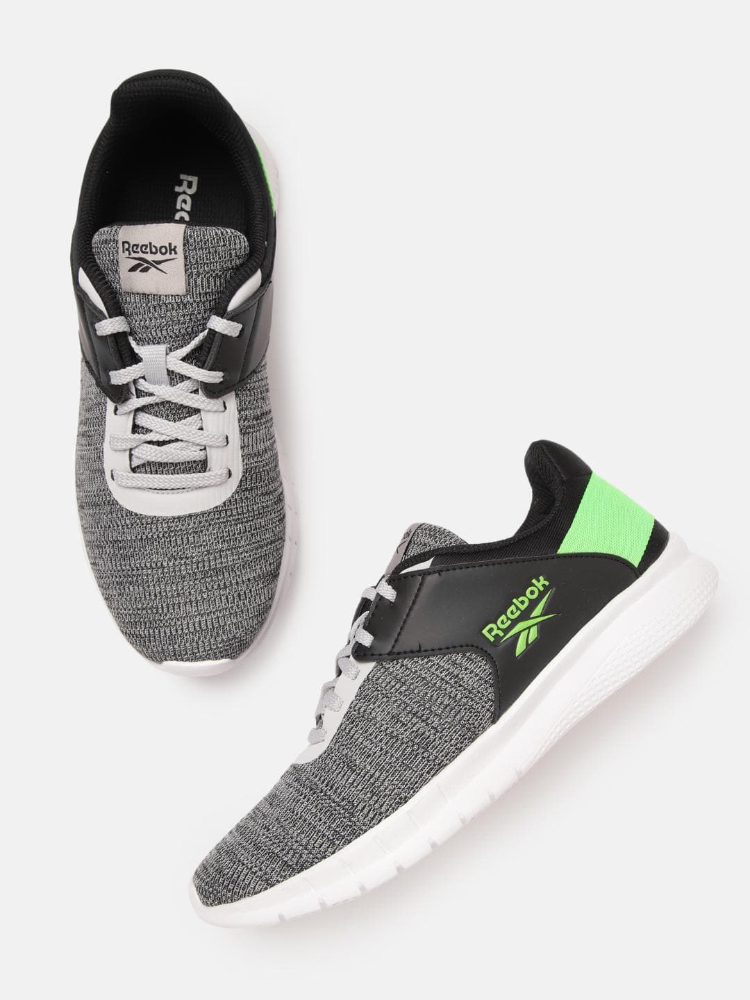 Reebok Men Grey Woven Design Genesis Running Shoes