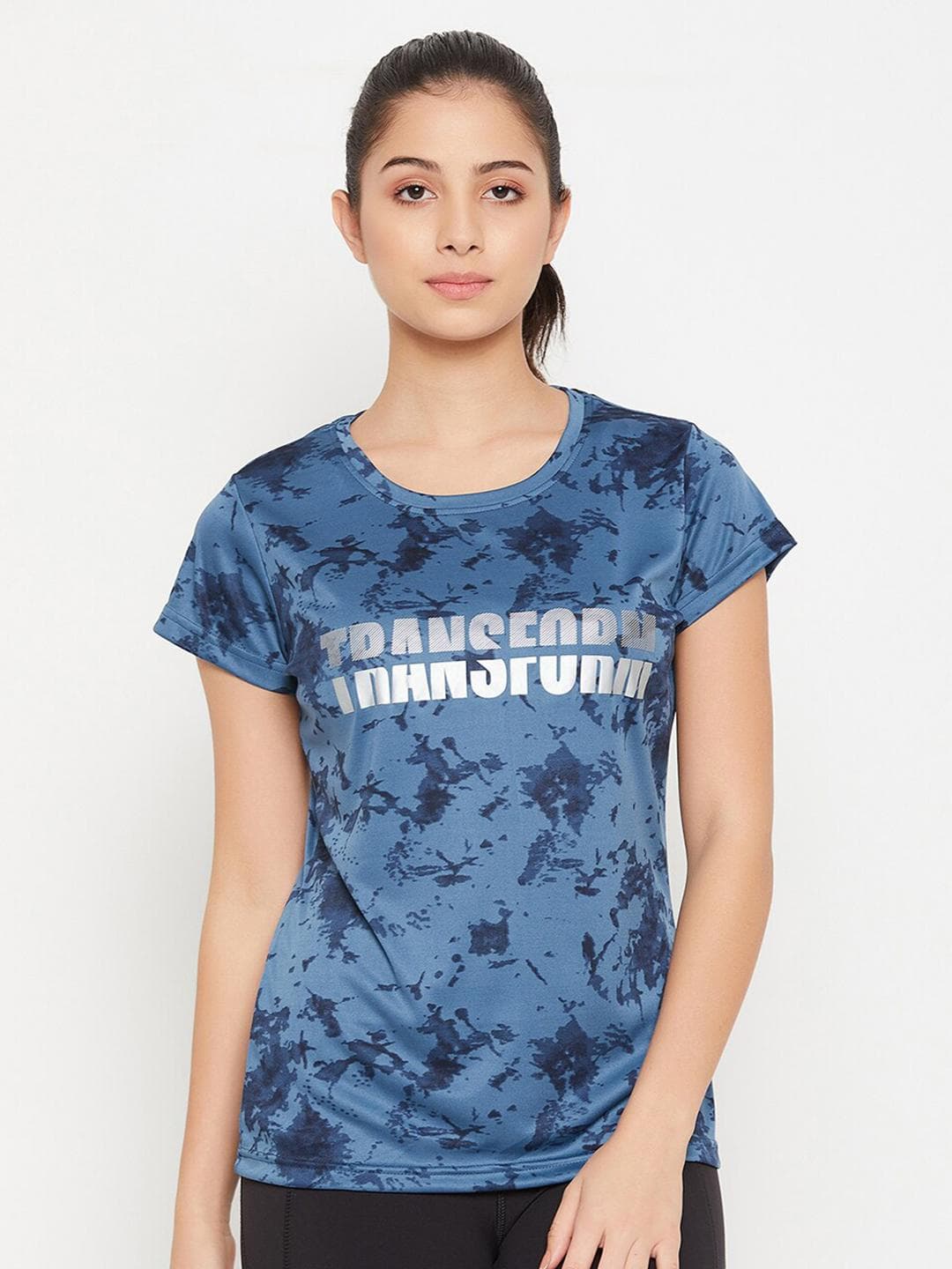 Clovia Women Printed Slim Fit T-shirt