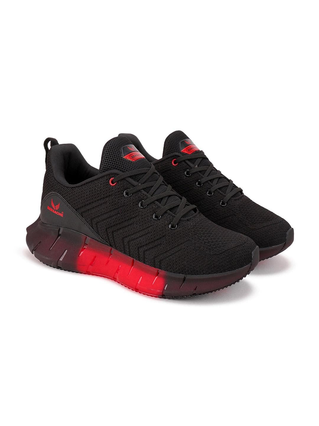 Buy BERSACHE Men Black Mesh Running Shoes - - Footwear for Men