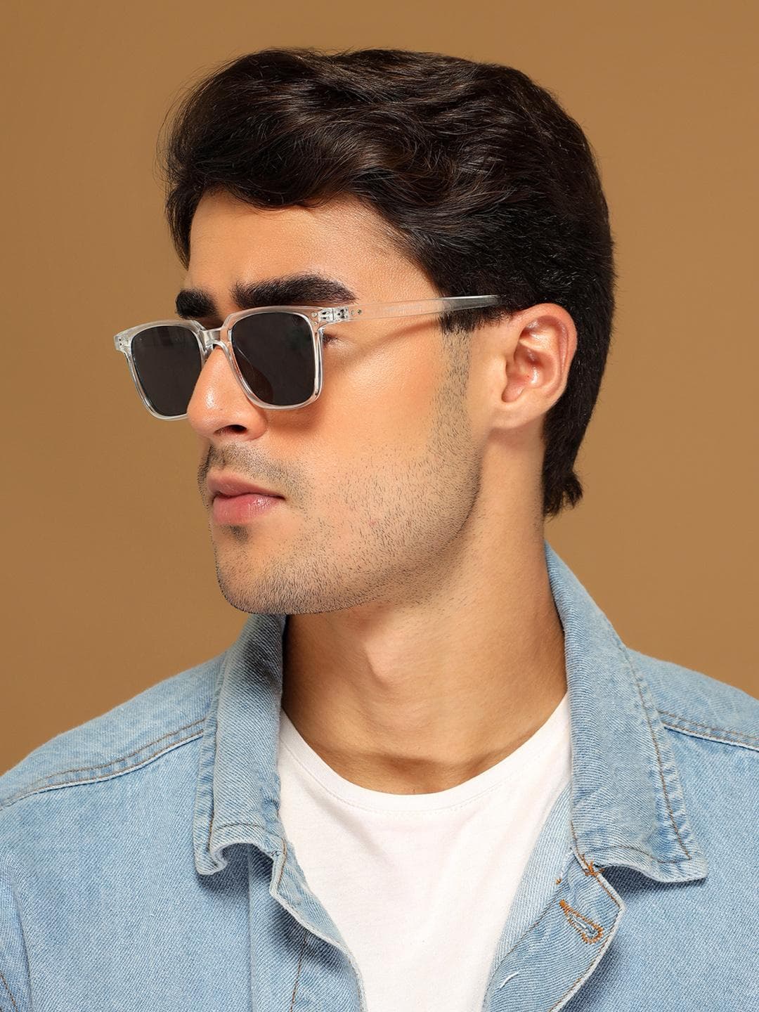Buy Voyage Unisex Black Lens & White Wayfarer Sunglasses With UV Protected Lens - - Accessories for Unisex