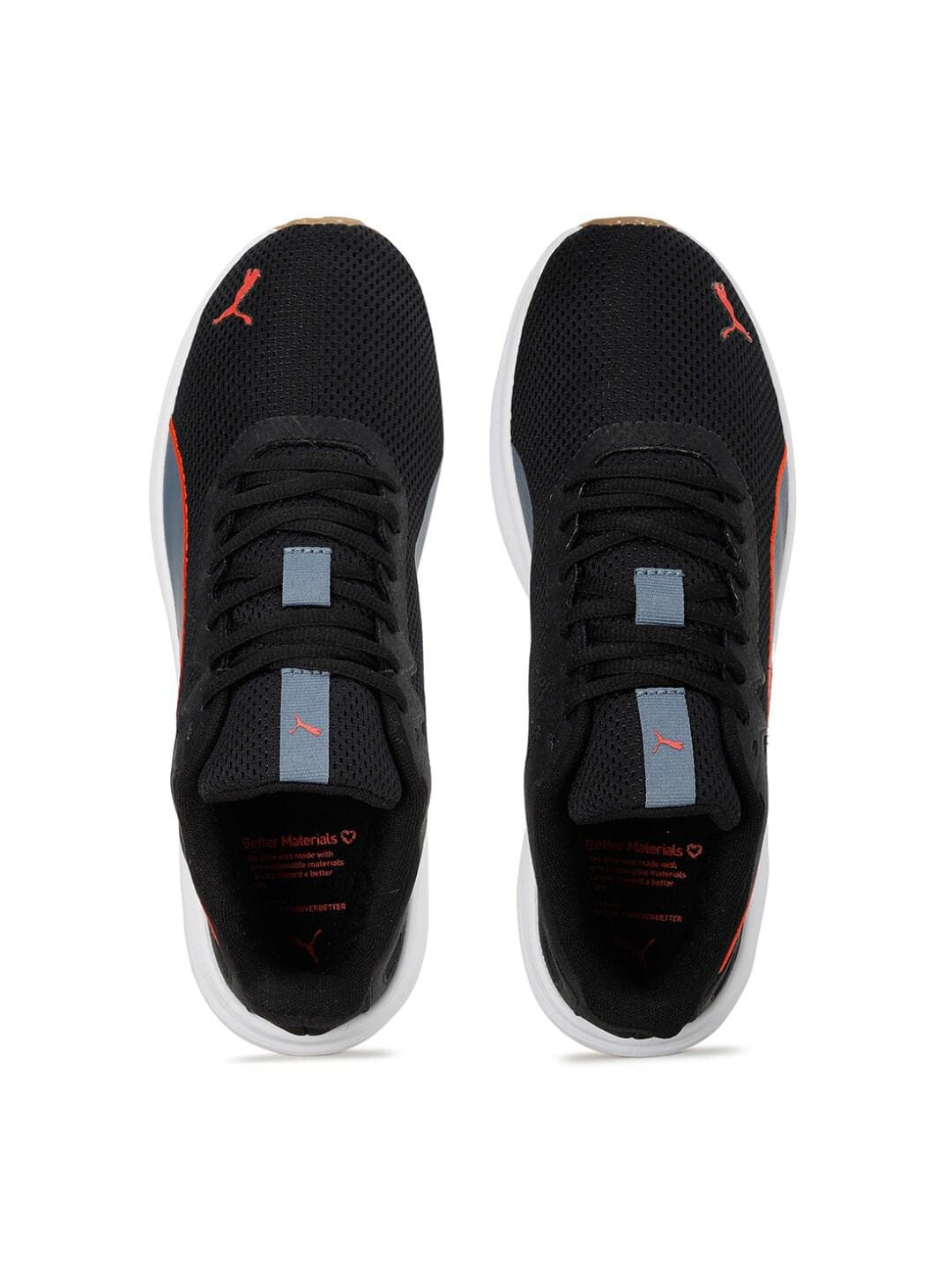 Puma Unisex Black Transport Textile Running Shoes