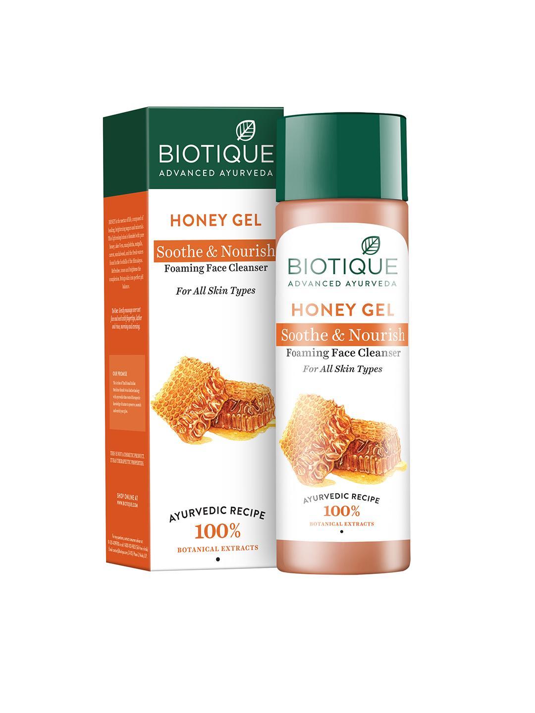 Buy Biotique Honey Gel Soothe & Nourish Foaming Face Cleanser 120 Ml - - Personal Care for Unisex