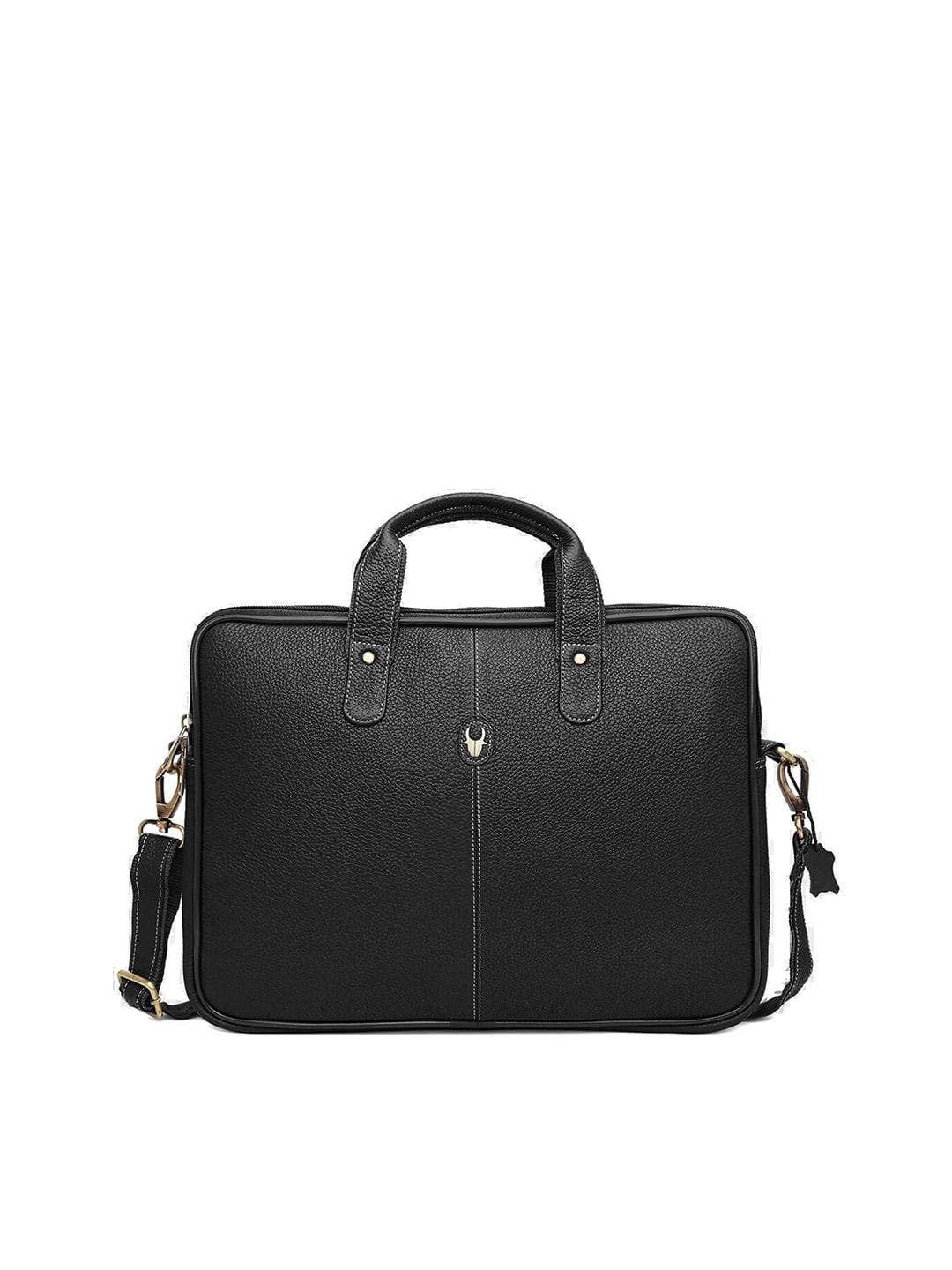 Buy WildHorn Men Black Leather Laptop Bag - - Accessories for Men