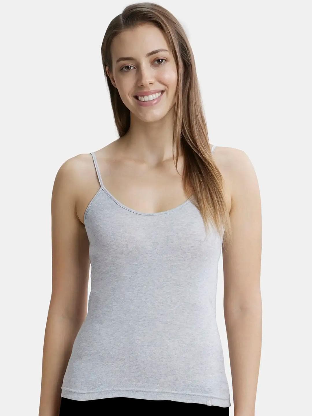 Buy Jockey Super Combed Cotton Rib Camisole With Adjustable Straps And StayFresh Treatment 1487 - - Apparel for Women