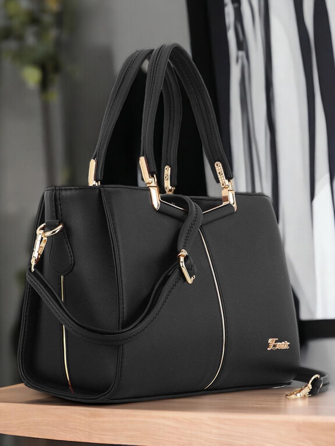 Buy Exotic Black PU Structured Handheld Bag - - Accessories for Women