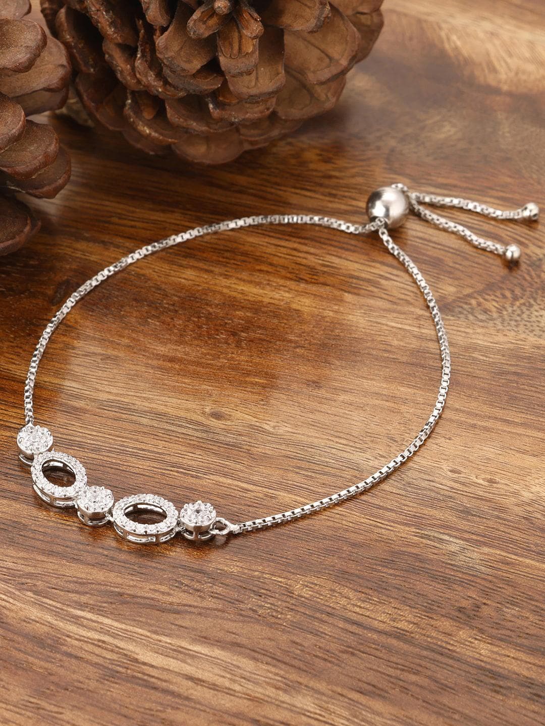 Buy GIVA Women Silver Toned & White Sterling Silver Cubic Zirconia Rhodium Plated Armlet Bracelet - - Accessories for Women