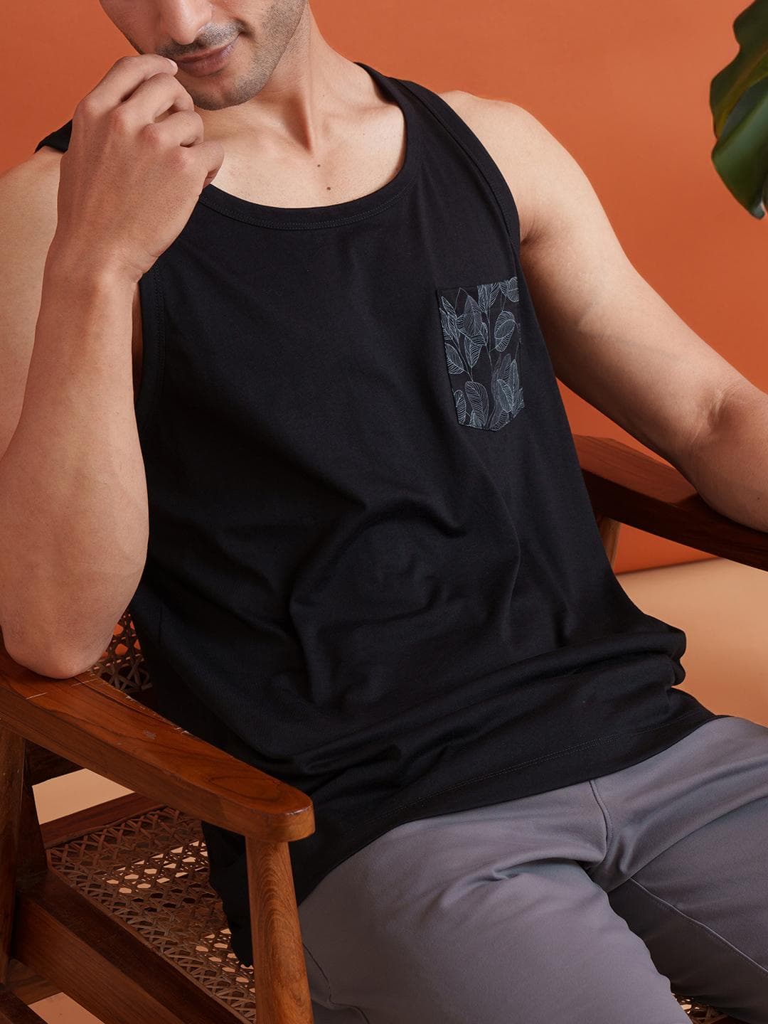 Buy DaMENSCH NEO Cool Pure Cotton Regular Fit Tank Lounge T Shirt - - Apparel for Men