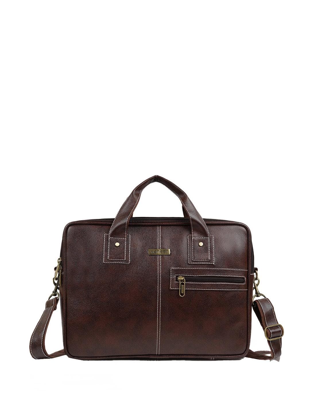 Buy Veneer Unisex Brown Printed Laptop Bag - - Accessories for Unisex