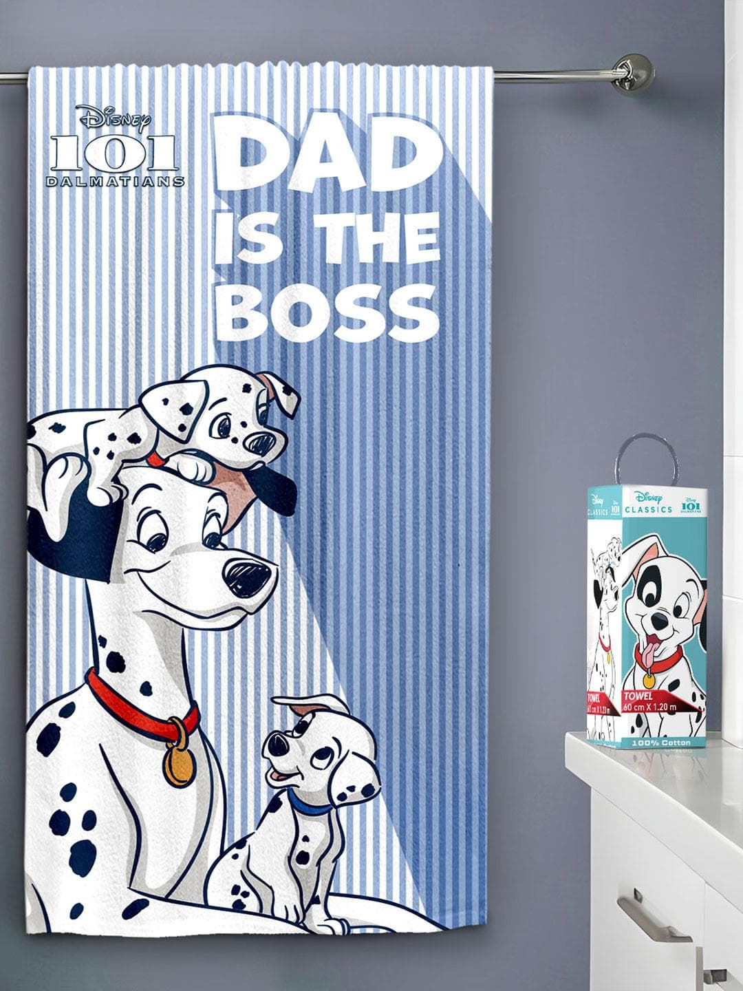 YK Lightweight Cartoon Characters Cotton 380GSM Super Soft Kids Thin Bath Towel-24x47In