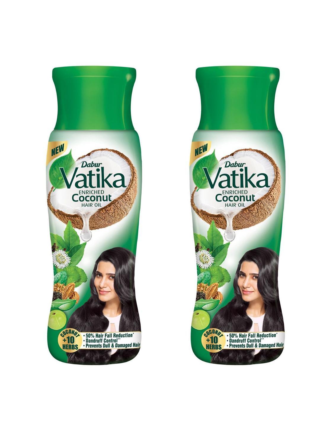 Buy Dabur Vatika Set Of 2 Enriched Coconut Hair Oil For Dandruff Control 450ml Each - - Personal Care for Unisex