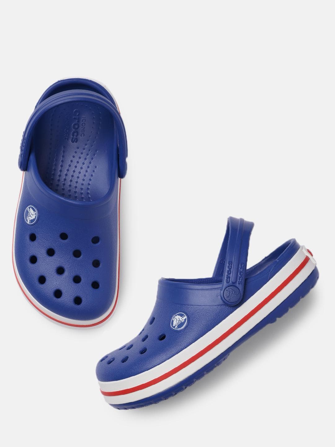 Crocs Unisex Kids Blue Solid Croslite Clogs