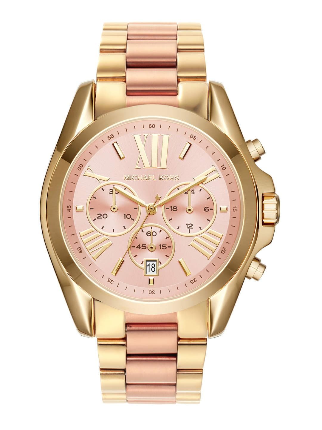 Buy Michael Kors BRADSHAW Women Gold Analogue Watch MK6359 - - Accessories for Women