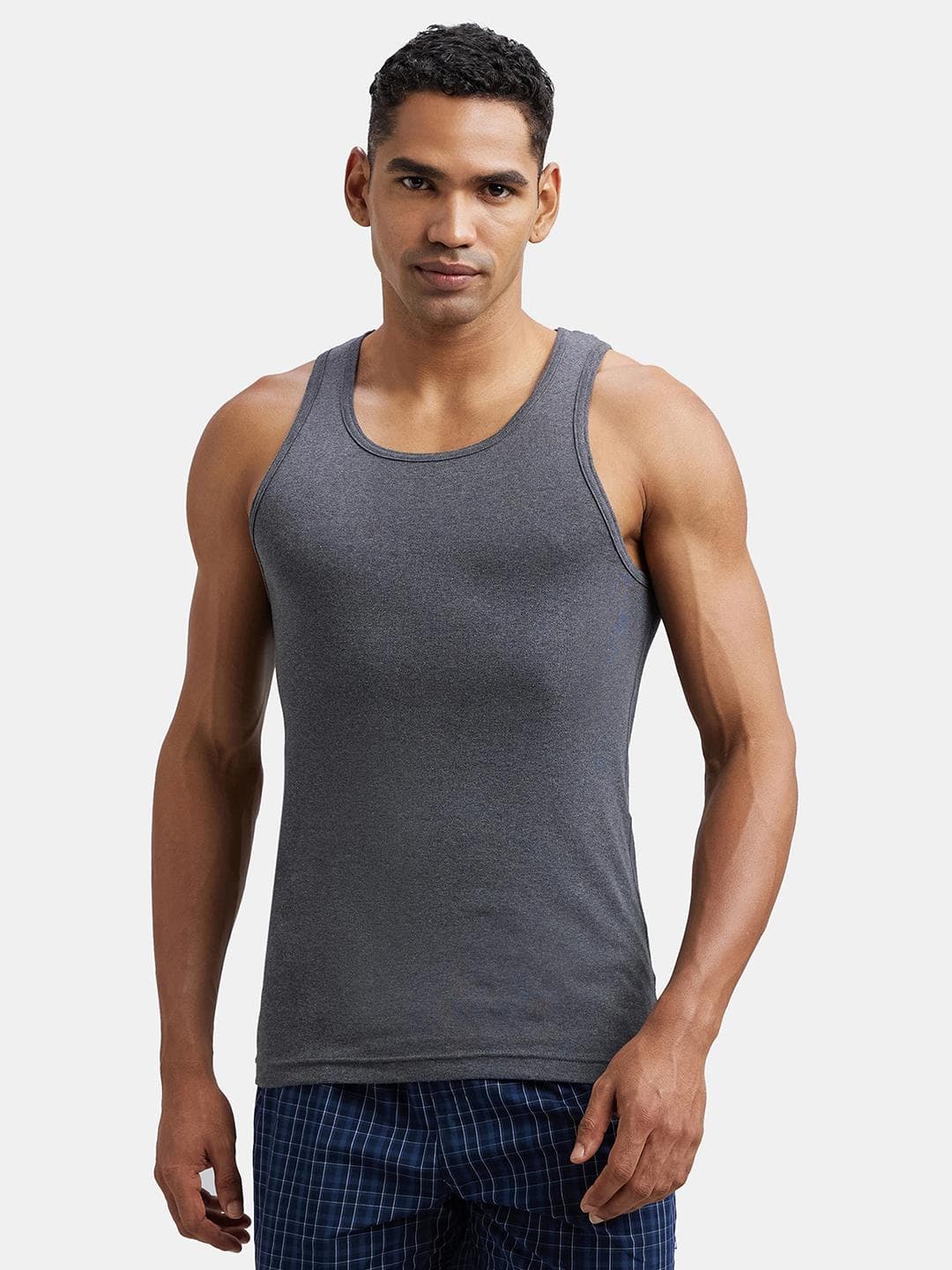 Buy Jockey Combed Cotton Rib Round Neck Sleeveless Vest FP04 - - Apparel for Men