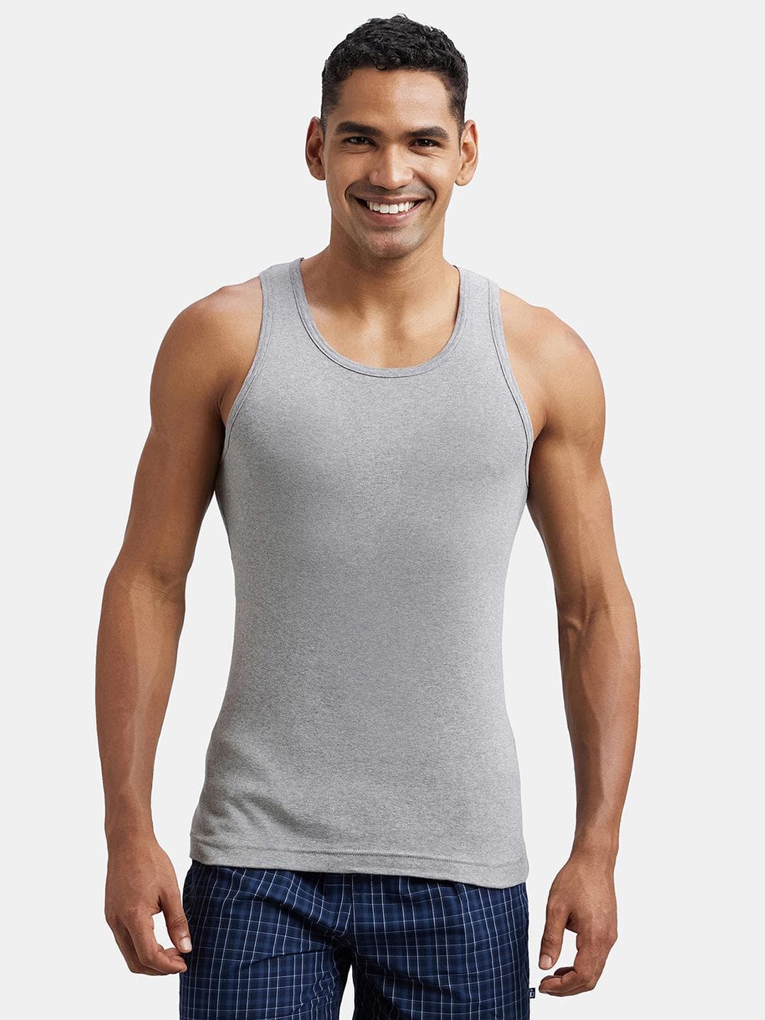 Buy Jockey Combed Cotton Rib Round Neck Sleeveless Vest FP04 - - Apparel for Men