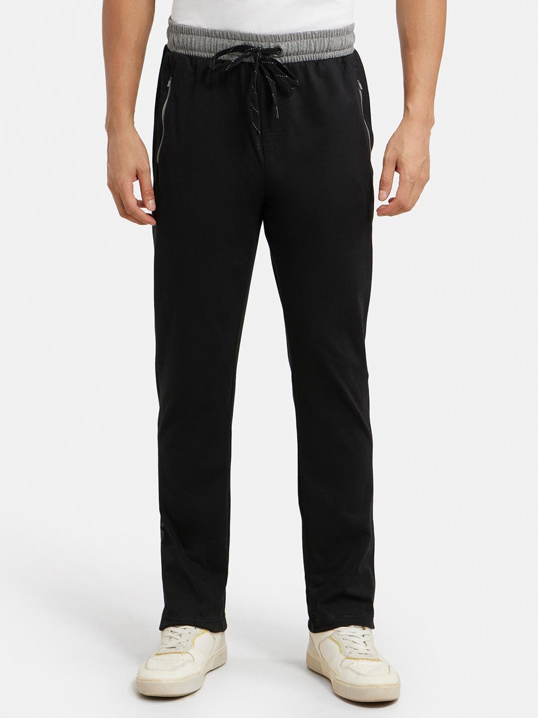 Jockey Combed Cotton Rich Slim Fit Trackpant with Side Zipper Pockets-9510