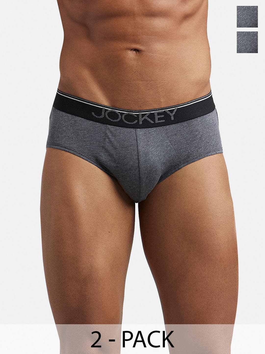 Buy Jockey Pack Of 2 Super Combed Cotton Solid Brief With Ultrasoft Waistband 8037 - - Apparel for Men