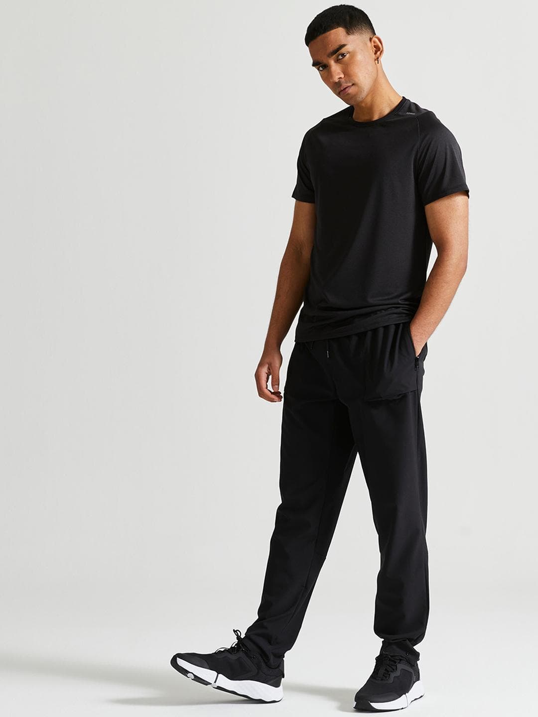 Decathlon Domyos - Men Black Quick Dry Gym Track Pants