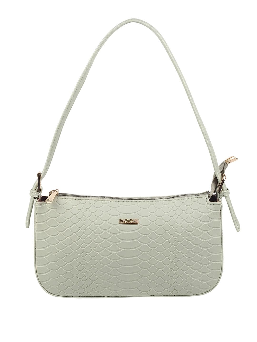 Buy Mochi Green Textured PU Shopper Shoulder Bag With Quilted - - Accessories for Women