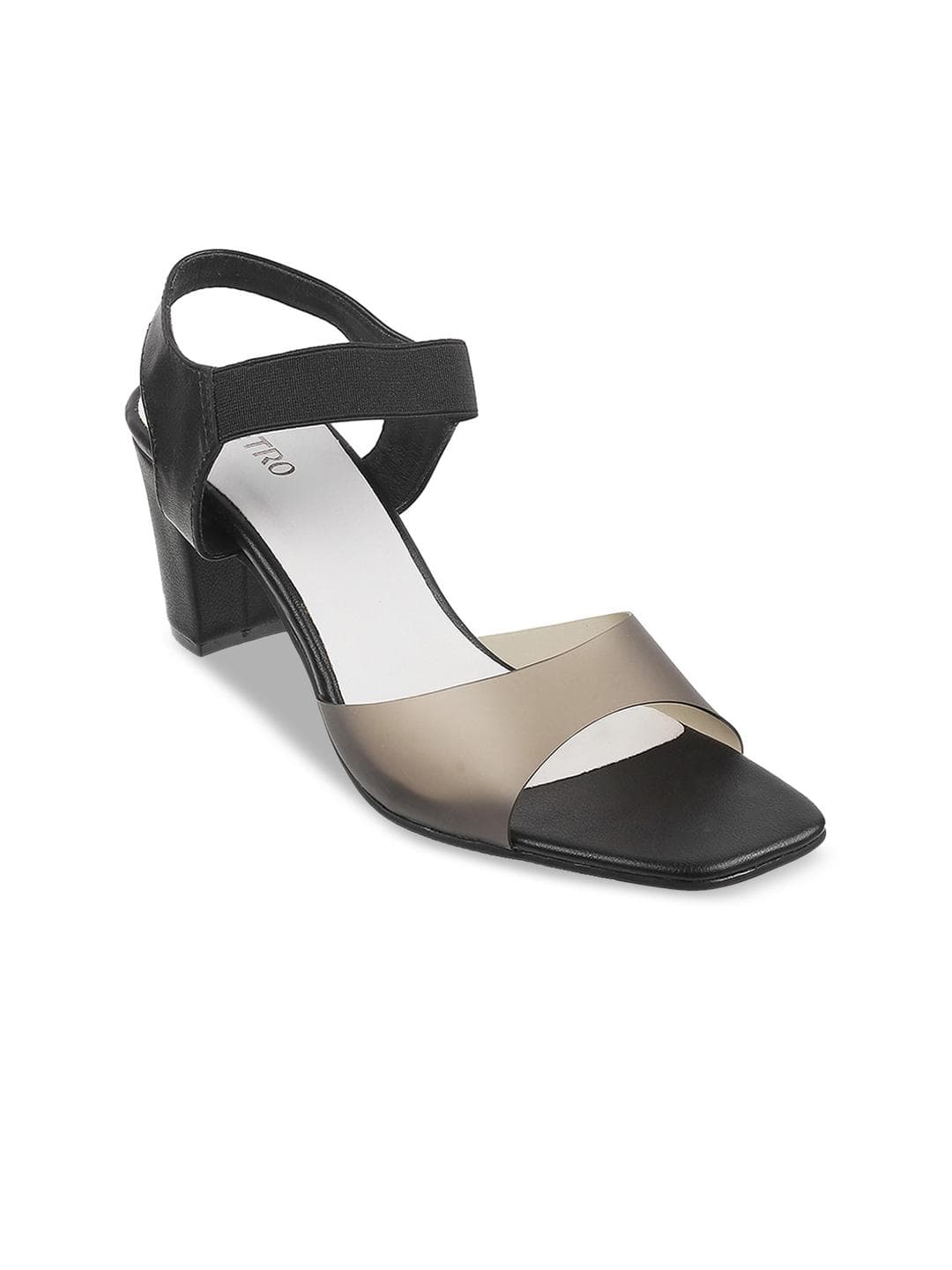 Metro Black Block Sandals