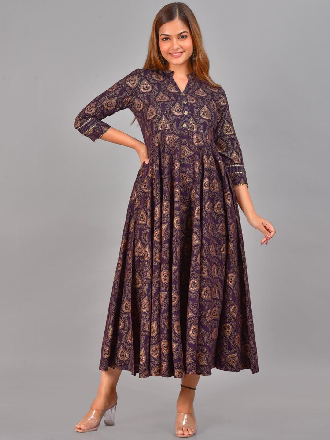 KALINI Women Ethnic Motifs Printed Anarkali Kurta