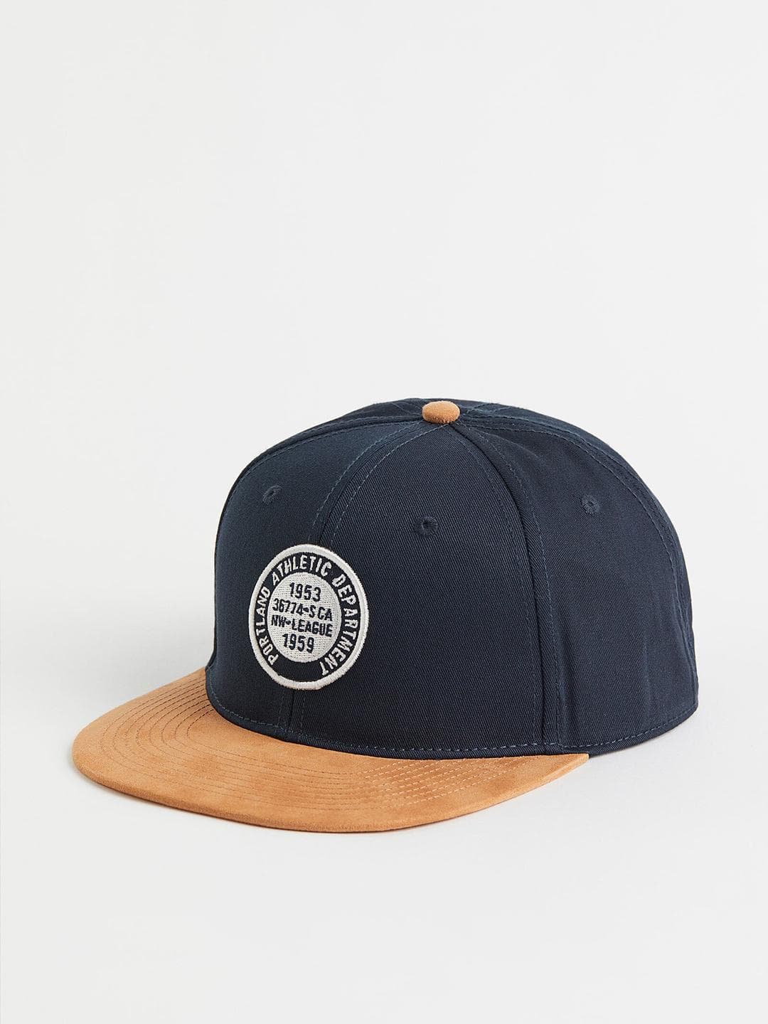 Buy H&M Men Blue Cap With An Applique - - Accessories for Men