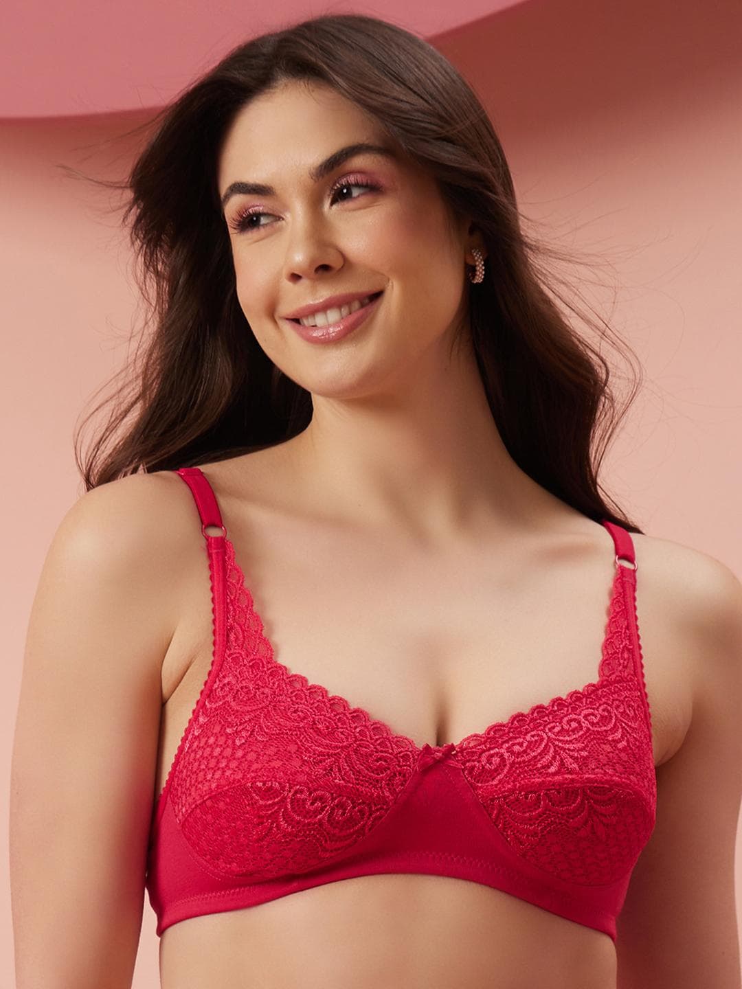 Clovia Non-Padded Non-Wired Full Cup Lace Bra BR0228A1442B