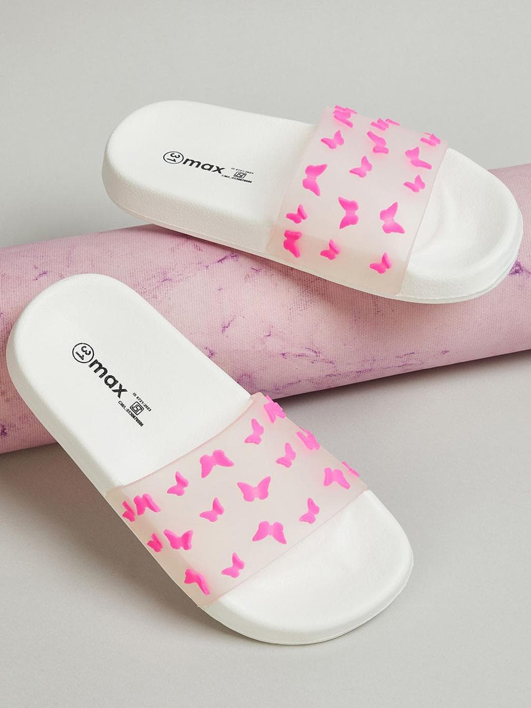 max Girls Self Design Sliders