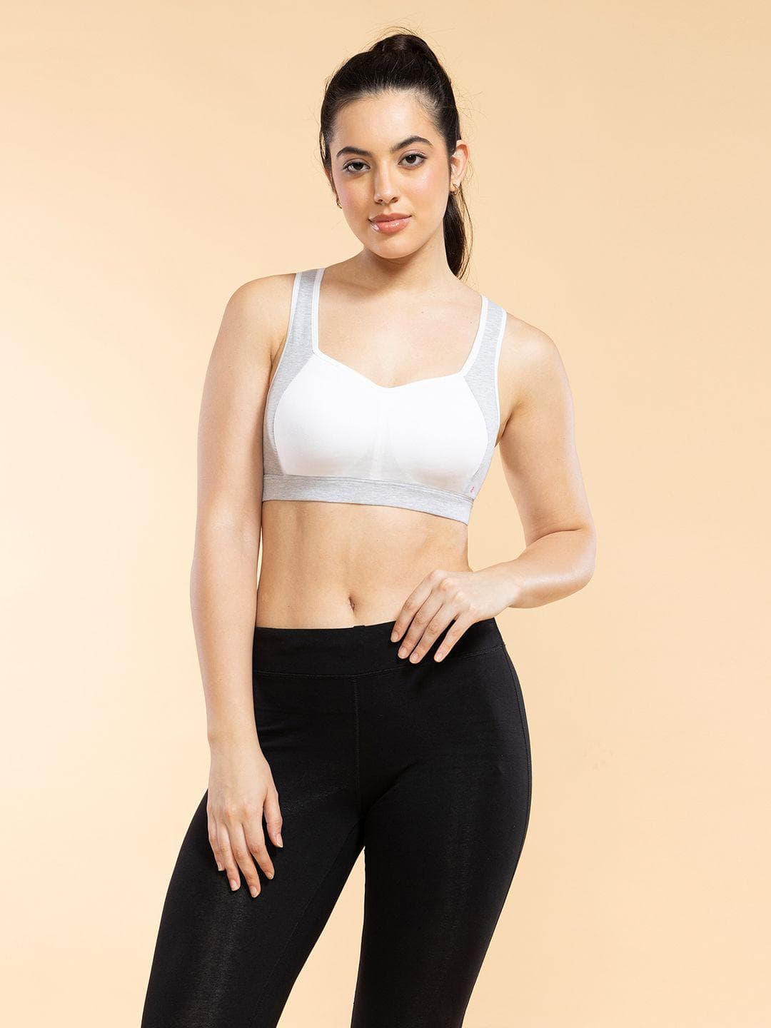Buy Enamor Medium Impact Cotton Sports Bra, Padded, Wire Free, Full Coverage For Comfort Sb38 - - Apparel for Women